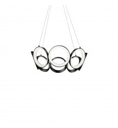  CH94824-BK-Oros 24-in Black LED Chandeliers