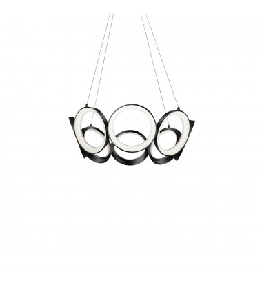  CH94824-BK-Oros 24-in Black LED Chandeliers