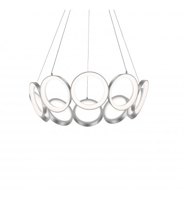  CH94829-AS-Oros 29-in Antique Silver LED Chandeliers