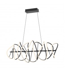 CH96442-BK-Collide 44-in Black LED Chandeliers CH96442-BK-Collide 44-in Black LED Chandeliers