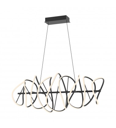 CH96442-BK-Collide 44-in Black LED Chandeliers