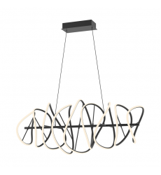CH96442-BK-UNV-010-Collide 44-in Black LED Chandeliers