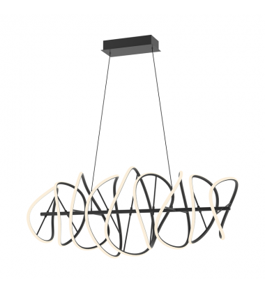 CH96442-BK-UNV-010-Collide 44-in Black LED Chandeliers