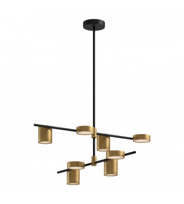  CH96840-BK/BG-Jayden 40-in Black/Brushed Gold LED Chandeliers