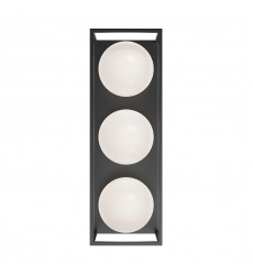  EW519339BK-Amelia 19-in Black 3 Lights Exterior Wall Sconce