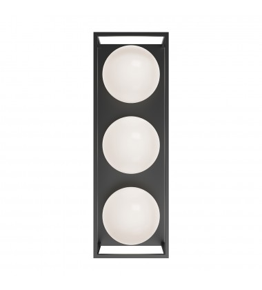  EW519339BK-Amelia 19-in Black 3 Lights Exterior Wall Sconce