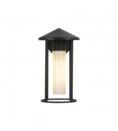  EW526312BKGO-Tenko 12-in Black/Glossy Opal Glass 1 Light Exterior Wall