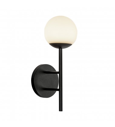  EW78513-BK/OP-Claremont 13-in Black/Opal Glass LED Exterior Wall