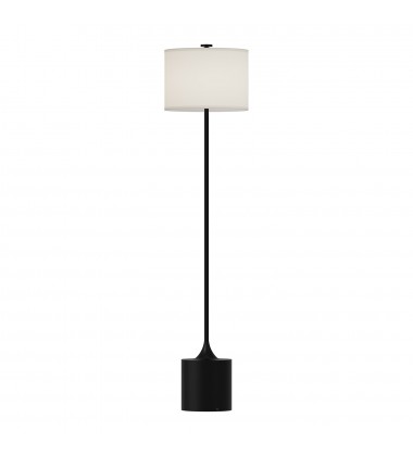  FL418761MBIL-Issa 61-in Matte Black/Ivory Linen 1 Light Floor Lamp