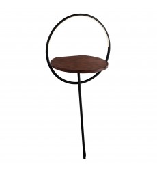  FL83818-BK/WT-Maya 18-in Black/Walnut LED Floor Lamp