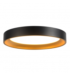 FM0702609BKGD-Nix 9-in Black dimmable LED Flush Mount