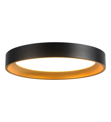 FM0702609BKGD-Nix 9-in Black dimmable LED Flush Mount