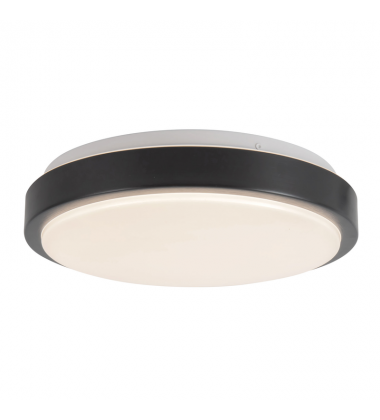 FM0713312BK-Yanis 12-in Black dimmable LED Flush Mount
