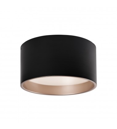  FM11414-BK-5CCT-Mousinni 14-in Black LED Flush Mount