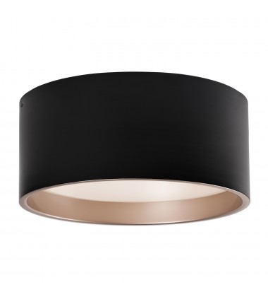  FM11418-BK-Mousinni 18-in Black LED Flush Mount