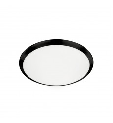 FM1512-BK-Malta 12-in Black LED Flush Mount