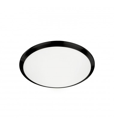  FM1512-BK-Malta 12-in Black LED Flush Mount