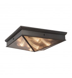  FM332919UBCR-Cairo 19-in Ribbed Glass/Urban Bronze 4 Lights Flush Mount