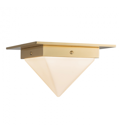 FM345084PTBOP-Mineral 8-in Brass Flush Mount