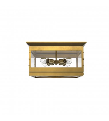 FM351004VB-Douglas Vintage Brass 4 Lights Flush Mount  FM351004VB-Douglas Vintage Brass 4 Lights Flush Mount