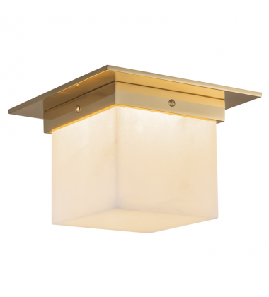 FM356085PTBAR-Mineral 8-in Brass Flush Mount