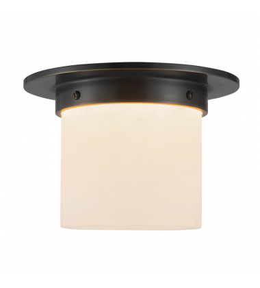 FM360085UBAR-Mineral 8-in Black Flush Mount