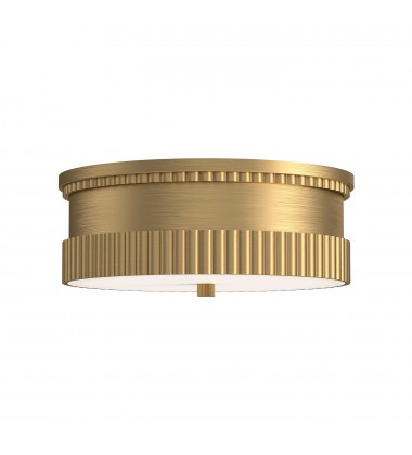 FM416114BG-Rue 14-in Brushed Gold 3 Lights Flush Mount  FM416114BG-Rue 14-in Brushed Gold 3 Lights Flush Mount