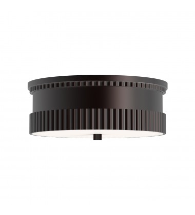 FM416114WB-Rue 14-in Warm Bronze 3 Lights Flush Mount  FM416114WB-Rue 14-in Warm Bronze 3 Lights Flush Mount