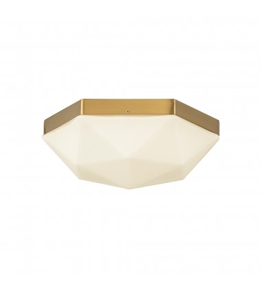 FM424512BGOP-Krysta 12-in Brushed Gold/Opal Glass 2 Lights Flush Mount  FM424512BGOP-Krysta 12-in Brushed Gold/Opal Glass 2 Lights Flush Mount