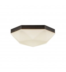 FM424512MBOP-Krysta 12-in Matte Black/Opal Glass 2 Lights Flush Mount  FM424512MBOP-Krysta 12-in Matte Black/Opal Glass 2 Lights Flush Mount