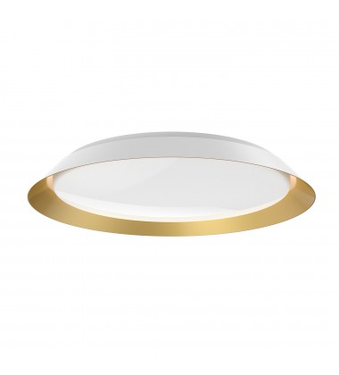  FM43423-WH/GD-Jasper 23-in White/Gold LED Flush Mount