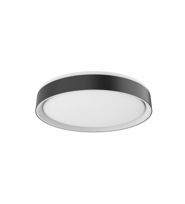  FM43916-BK/WH-5CCT-Essex 16-in Black LED Flush Mount