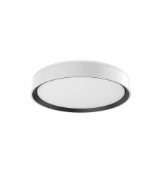  FM43916-WH/BK-5CCT-Essex 16-in White/Black LED Flush Mount