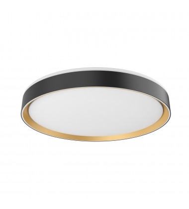  FM43920-BK/GD-5CCT-Essex 20-in Black/Gold LED Flush Mount