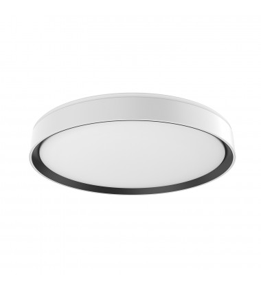  FM43920-WH/BK-5CCT-Essex 20-in White/Black LED Flush Mount