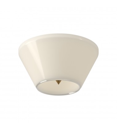  FM45707-BG/GO-Holt 7-in Brushed Gold/Glossy Opal Glass LED Flush Mount
