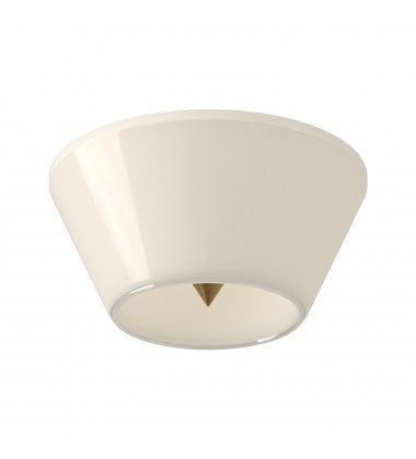  FM45710-BG/GO-Holt 10-in Brushed Gold/Glossy Opal Glass LED Flush Mount