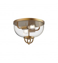 FM461102AG-Lancaster 13-in Aged Gold 2 Lights Flush Mount FM461102AG-Lancaster 13-in Aged Gold 2 Lights Flush Mount