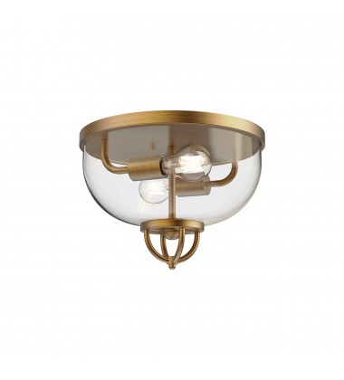  FM461102AG-Lancaster 13-in Aged Gold 2 Lights Flush Mount