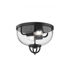 FM461102MB-Lancaster 13-in Matte Black 2 Lights Flush Mount FM461102MB-Lancaster 13-in Matte Black 2 Lights Flush Mount