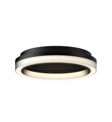  FM46116-BK-3CCT-UNV-Calix 16-in Black LED Flush Mount