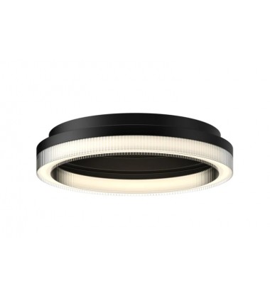  FM46116-BK-3CCT-UNV-Calix 16-in Black LED Flush Mount