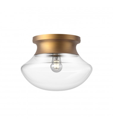  FM464012AG-Marcel 11-in Aged Gold 1 Light Flush Mount