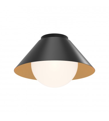 FM485214MBOP-Remy 14-in Matte Black/Opal Glass 1 Light Flush Mount FM485214MBOP-Remy 14-in Matte Black/Opal Glass 1 Light Flush Mount