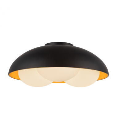 FM495316MBOP-Robyn 16-in Matte Black/Opal Glass Socket Flush Mount FM495316MBOP-Robyn 16-in Matte Black/Opal Glass Socket Flush Mount