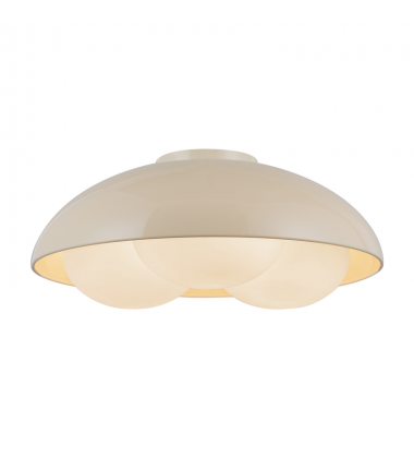 FM495316PWOP-Robyn 16-in Pearl White/Opal Glass Socket Flush Mount