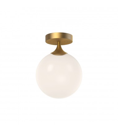 FM505108AGOP-Nouveau 8-in Aged Gold/Opal Matte Glass 1 Light Flush Mount FM505108AGOP-Nouveau 8-in Aged Gold/Opal Matte Glass 1 Light Flush Mount