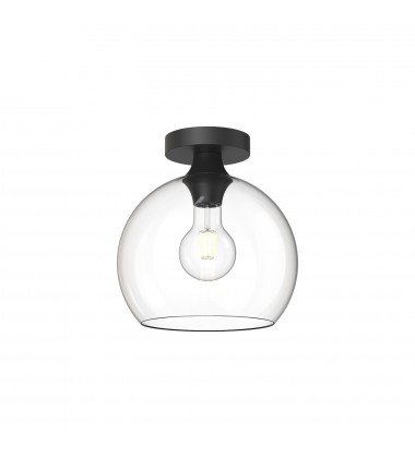 FM506210MBCL-Castilla 10-in Clear Glass/Matte Black 1 Light Flush Mount