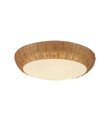 FM511217RA-Merida 17-in Rattan Socket Flush Mount