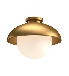 FM522012AGOP-Rubio 12-in Aged Gold/Opal Matte Glass 1 Light Flush Mount FM522012AGOP-Rubio 12-in Aged Gold/Opal Matte Glass 1 Light Flush Mount